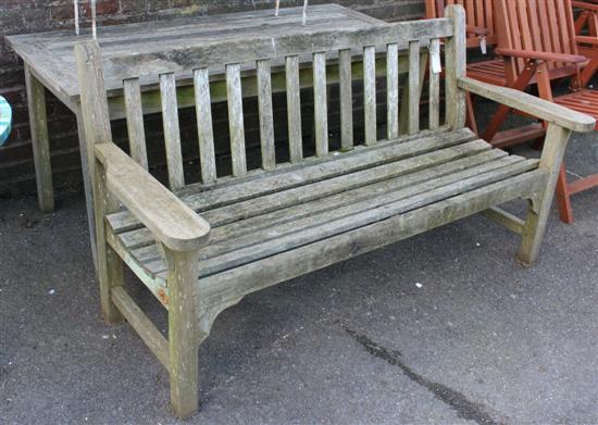 Wooden garden table & bench seat